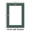 CountryArtHouse Hunter Green Acid Free 5x7 Picture Frame Mats with White Core Bevel Cut for 4x6 Pictures - Fits 5x7 Frame - Pack of 25 Mats view 2