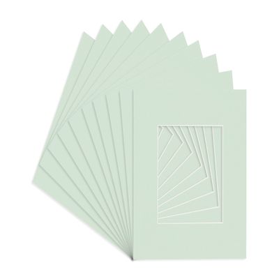 CountryArtHouse Honeydew Acid Free 7x7 Square Picture Frame Mat with White Core Bevel Cut for 5x5 Pictures - Fits 7x7 Frame