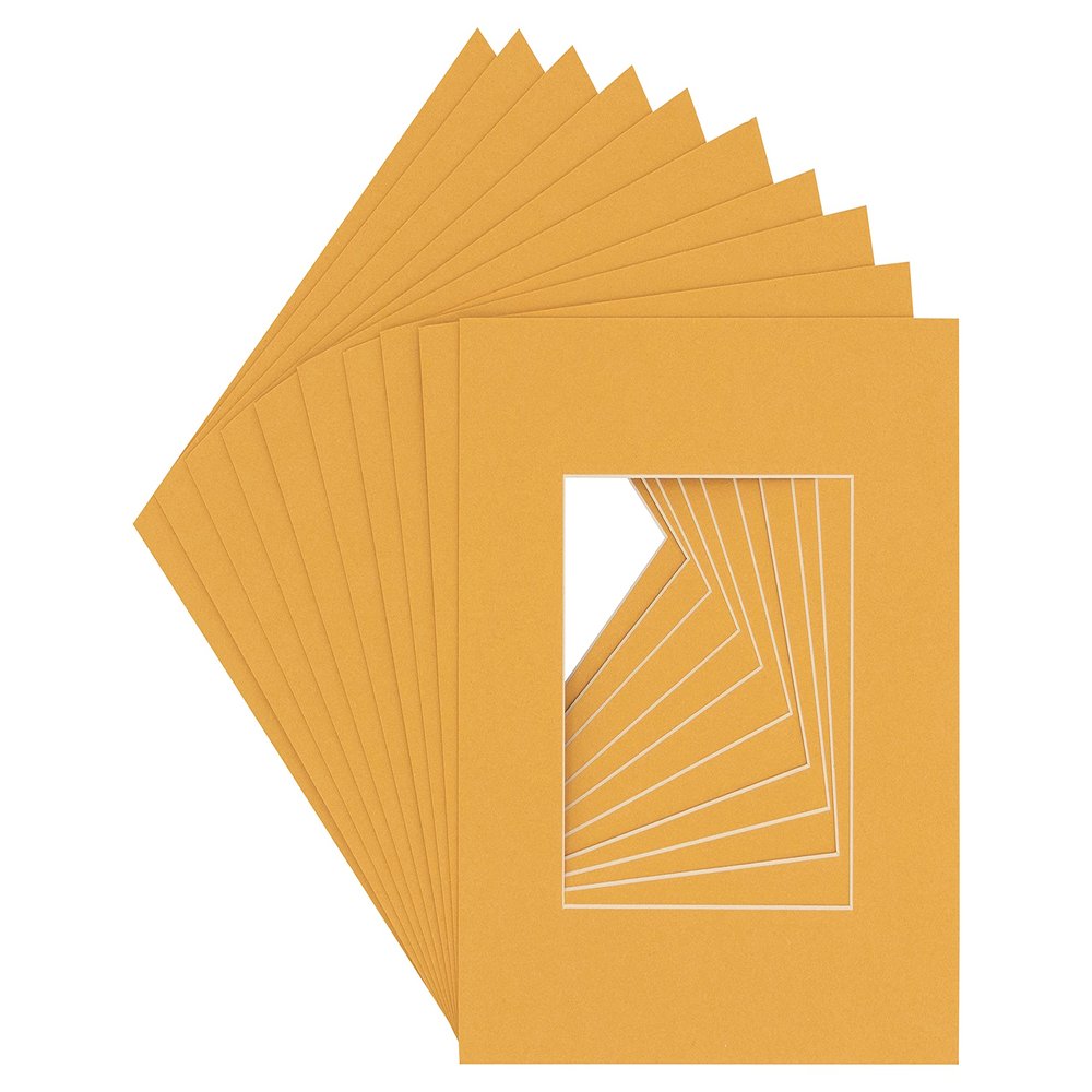 CountryArtHouse Topaz Acid Free 7x7 Square Picture Frame Mat with White Core Bevel Cut for 5x5 Pictures - Fits 7x7 Frame