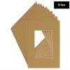 CountryArtHouse Rattan Acid Free 7x7 Square Picture Frame Mat with White Core Bevel Cut for 5x5 Pictures - Fits 7x7 Frame view 2