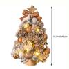 JANXLE Table Top Christmas Tree with Led String Light Ornaments Small Artificial Christmas Trees for Home Office Shop Desktop Xmas Party Decorations,H45cm view 3