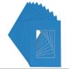CountryArtHouse Bay Blue Acid Free 7x7 Square Picture Frame Mat with White Core Bevel Cut for 5x5 Pictures - Fits 7x7 Frame view 1