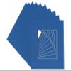 CountryArtHouse Royal Blue Acid Free 7x7 Square Picture Frame Mat with White Core Bevel Cut for 5x5 Pictures - Fits 7x7 Frame view 1