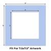 CountryArtHouse Baby Blue Acid Free 12x12 Picture Frame Mats with White Core Bevel Cut for 8x8 Pictures - Fits 12x12 Frame - One Mat - With Bag & Backing view 2