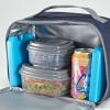 Cool Coolers by Fit + Fresh, 5 Pack Days of the Week Ice Blocks, Compact & Reusable Ice Packs for Lunch Boxes & Coolers, Blue view 3