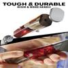 Dalstrong Chef Knife - 8 inch Blade - Premium 9CR18MOV HC Steel - Full Tang - Red Resin Handle - Chef's Knife - Valhalla Series - Razor Sharp Kitchen - Professional Leatther Sheath view 3