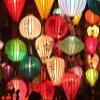 Set 20 pcs of 22'' (55 cm) Vietnam Bamboo Silk Lanterns for Restaurant Decor, Wedding Decor, Party Garden Decor, Christmas Decor (20 pcs Lanterns and Kit of led Bulbs for Illuminating 20 Lanterns) view 1