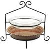 2 Tier Pie Plate Stand - Solid Satin Black Wrought Iron Double Rack Display Amish Handmade in USA view 1