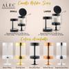 ALEC {Old Plastic Model} Clear Hurricane Automatic Candle Holder & Extinguisher with Rechargeable Timer Lid & Stand | Small Bronze Pillar & Votive Candle Holders for Home Centerpiece Table Decorations view 4