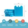 Cool Coolers by Fit + Fresh, 5 Pack Days of the Week Ice Blocks, Compact & Reusable Ice Packs for Lunch Boxes & Coolers, Multi Colored view 4