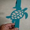 Turtle Wreath Hanger Door Hook (13 inches long, green) view 2