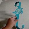 Turtle Wreath Hanger Door Hook (13 inches long, green) view 4
