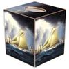 Marye-Kelley Nautical Sailboat Paper Mache Tissue Box Cover view 1