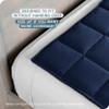 Bare Home Weighted Blanket King Size 25lb (80" x 87") for Adults - Minky Fleece - Premium Heavy Blanket Nontoxic Glass Beads (Dark Blue, 80"x87") view 3