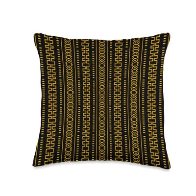 Modern Mudcloth Throw Pillow