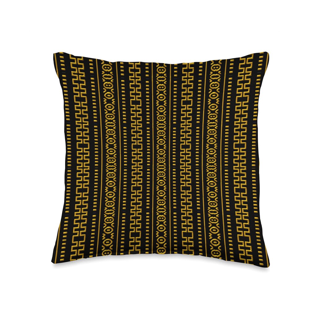 Modern Mudcloth Throw Pillow