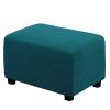 YSLJW Waterproof Stretch Footstool Cover Ottoman Slipcover Protector Pouffe Rectangle Slip Cover (Color : Teal, Size : Small) view 1