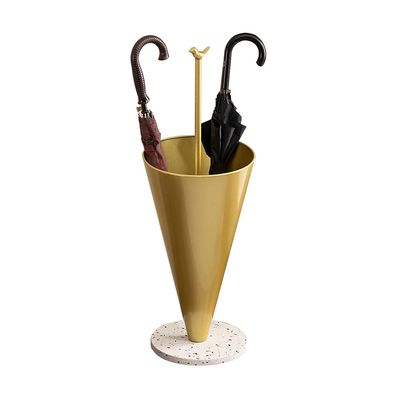 Umbrella Racks Metal Umbrella Stand,Umbrella Storage Bucket with Stable Marble Base,Umbrella/Cane Storage Rack,for Family Business Hotel Lobby (Color : Golden)