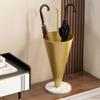 Umbrella Racks Metal Umbrella Stand,Umbrella Storage Bucket with Stable Marble Base,Umbrella/Cane Storage Rack,for Family Business Hotel Lobby (Color : Golden) view 3