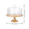 DOITOOL Simple Wedding Cake Stand Dessert Display Rack with Cover 10.62X7.87X7.87In Wooden Tray for Parties Weddings Bakeries and Food Presentation view 4