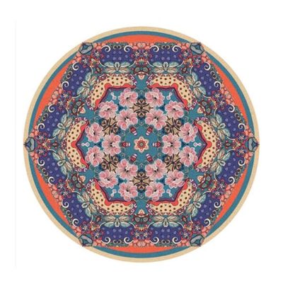 Area Rug Round Soft Rugs Living Room Non Slip Circle Carpets for Bedroom Yoga Mat Rugs Crawling Mat Chic Indoor Carpets (Color : A, Size : 80 * 80cm)