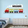 Personalized Train Name Wall Decal - Kids Nursery Trains Vinyl Wall Art Boys Bedroom Sticker (30"W x 12"H) view 1