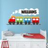 Personalized Train Name Wall Decal - Kids Nursery Trains Vinyl Wall Art Boys Bedroom Sticker (30"W x 12"H) view 2