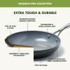GreenPan Valencia Pro Hard Anodized 3 Piece Fry Pan Skillet Set, Ceramic Nonstick 8" 9.5" and 11" Induction Suitable Frying Pans, PFAS-Free Cookware, Dishwasher Safe, Oven and Broiler Safe, Gray view 4