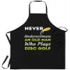 FunnyLazy Never Underestimate An Old Man That Plays Disc Golf T-Shirt Birthday Black Apron Kitchen Aprons - 1Size fits all for Men Women view 1