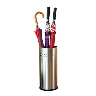 Umbrella Racks Stainless Steel Umbrella Stand,Round Umbrella Bucket,Entryway Umbrella Storage Rack,Used for Home/Business Office Public Places,21x21x50cm