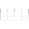 4Pcs Glass Candle Holder Clear Candle Chimney Glass Cylinder Open Both Ends view 1
