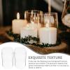 4Pcs Glass Candle Holder Clear Candle Chimney Glass Cylinder Open Both Ends view 2