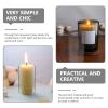 4Pcs Glass Candle Holder Clear Candle Chimney Glass Cylinder Open Both Ends view 4