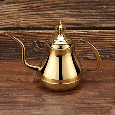 1.2L/1.8L Household Stainless Steel Oil Can Olive Sauce Dispenser Tea Coffee Pot Teapot Kettle Leakproof Container With Filter (gold 1.2L latin)