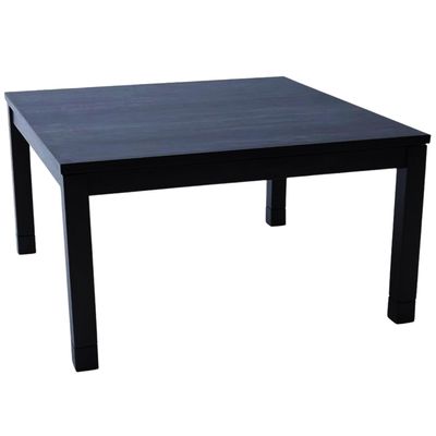BJDesign Kotatsu - Japanese Heated Table - Wooden Chabudai Furniture with 120V Electric Heater - Low-Lying Dining and Work Desk with Temperature Control Knob (29x29in, Black)
