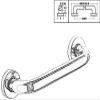 LUOFDCLDDD Safety Grab Bar,Shower Grab Bars, Polished Chrome Bathroom Handrail Safety Support Handle Handle for Bathtub Toilet Disabled Elderly Children Assist/Silver/48Cm view 2