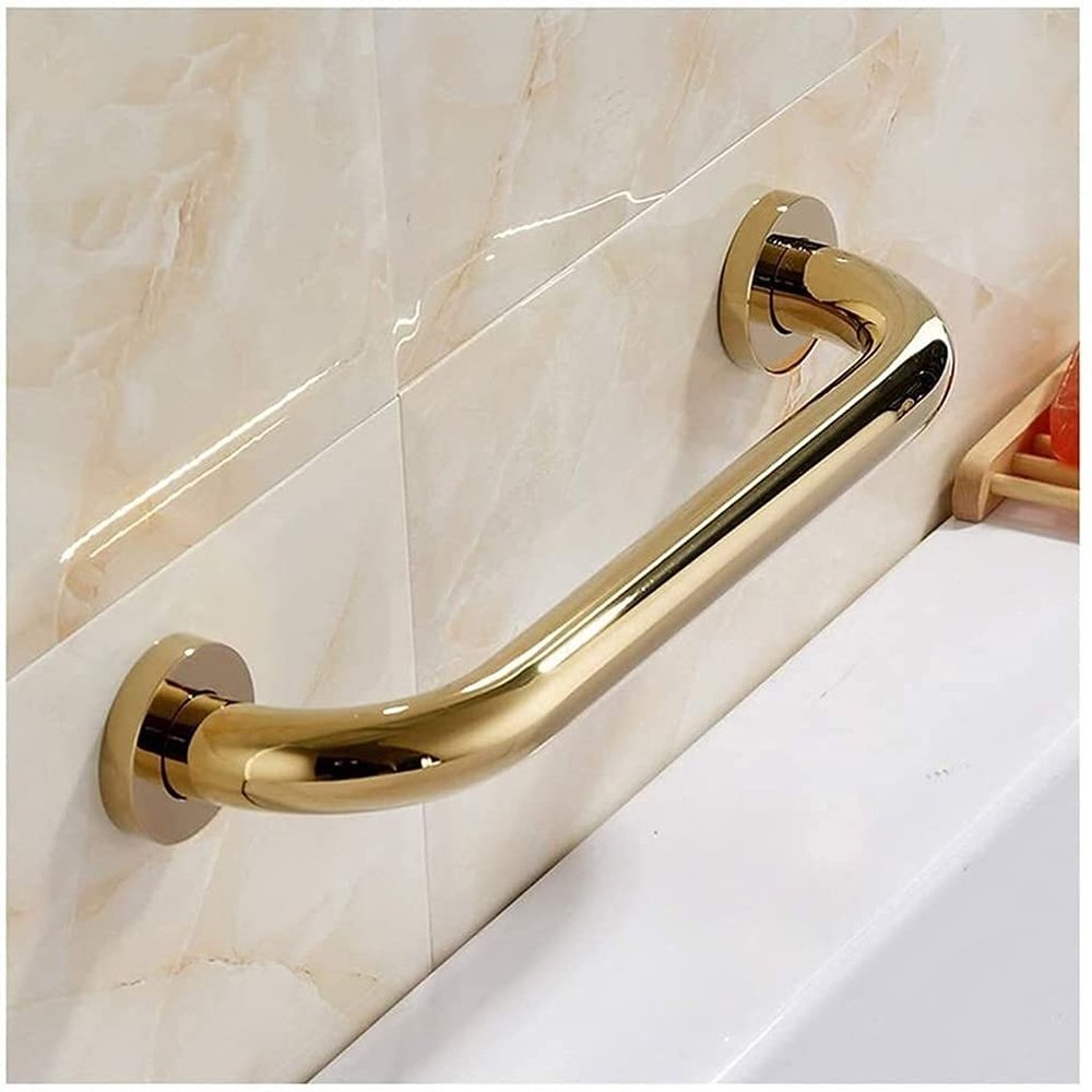 LUOFDCLDDD Safety Grab Bar,Brass Chrome Grab Bar Bathroom, Barrier-Free Non-Slip Support Handle Toilets Showers Safety Assist Support Rail for Elderly Pregnant Women Children/35Cm