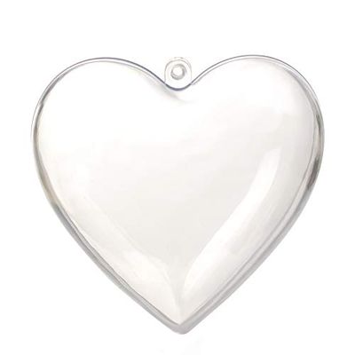 30pcs 7/8/9/10cm Transparent Hanging Ball New for Xmas Tree Bauble Clear Plastic Home Party Christmas Decorations Gift Craft (10cm Heart Shaped)