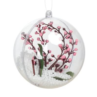 30pcs 7/8/9/10cm Transparent Hanging Ball New for Xmas Tree Bauble Clear Plastic Home Party Christmas Decorations Gift Craft (9cm)