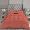 All Season Comforter Summer Cooling 1 Piece Comforter King/Cal-King Size, Pinch Pleat Design, Premium Baffle Box, 800 Thread Count 100% Egyptian Cotton - Brick Red view 1