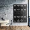 20x Entrepreneur Definitions Wall Art Office Decor Canvas Print, Inspirational Modern Art Noun Verb Definitions Motivational Wall Art Quotes (36" x 24" in) view 2