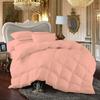 LinenEra 1 Piece 100% Pure Cotton All Season Comforter Full (90'' x 90'') 600 GSM Fill Power Buffy Soft Quilted with Corner Tabs Peach view 1