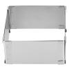 BORDSTRACT Square Adjustable Cake Mould, Stainless Steel Rectangle Cake Tin Cutter Baking Frame for Mousse Tiramisu (Small (10~18cm)) view 1