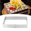 BORDSTRACT Square Adjustable Cake Mould, Stainless Steel Rectangle Cake Tin Cutter Baking Frame for Mousse Tiramisu (Small (10~18cm)) view 3