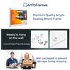 PinPix Floating Acrylic Frame for Pictures Up to 12x13 inches (Full Frame is 16x17) with 13x19mm Polished Chrome Acrylic Standoff Hardware, Acrylic-109-12x13-69 Made in The USA view 3