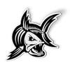 Angry Fish Bones Skeleton Fishing - 5.5" Magnet for Car Locker Refrigerator view 1