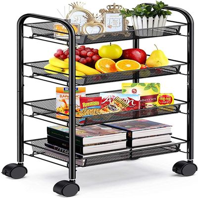 Simpli-Magic 4 Tier Storage Cart with Fixed Baskets