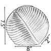 Aluminium-Casted Leaf Shaped Centerpiece Flower Table Vase, Two Tone Grey 7.5 Inch view 3