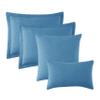 Clara Clark Quilts King Size - All Season Bedspread Coverlet Set, Pinsonic Weave Lightweight Bedding Set - 7 Piece King Quilt Set with Pillow Shams, Ellipse - Blue Heaven view 4