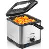 Chefman Fry Guy, The Most Compact & Convenient To Deep Fry Comfort Food, Restaurant-Style Basket With A 1.6-Quart Capacity, Easy-View Window & Adjustable Temp Control, Stainless - 1.5 Liter view 1